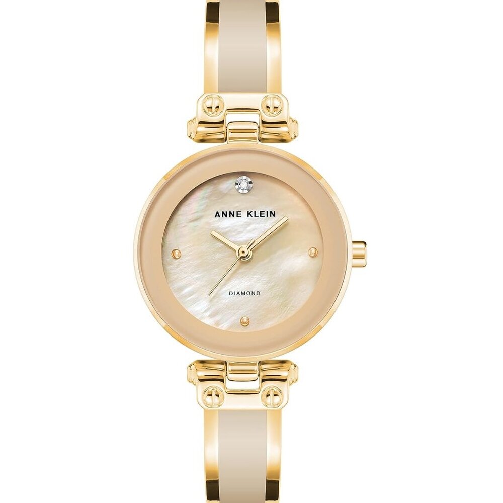Anne Klein AK-1980TMGB Women Gold Stainless Steel Analog Dial Quartz Watch BL307